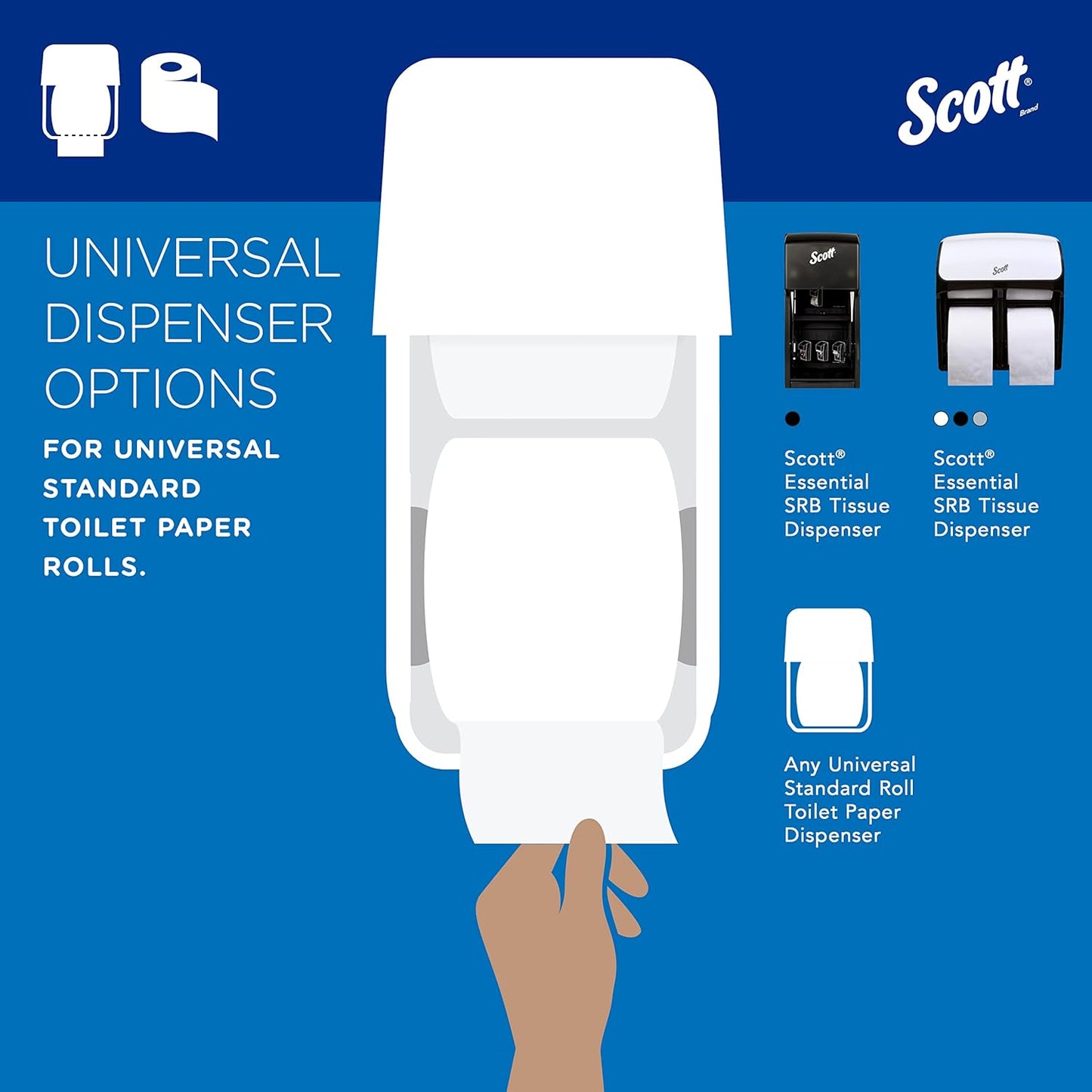 Scott Professional 100% Recycled Fiber Standard Roll Bulk Toilet Paper (13217), 2-Ply, Elevated Design, White, Individually Wrapped (80 Rolls of 473 Sheets, 37,840 Sheet Total)